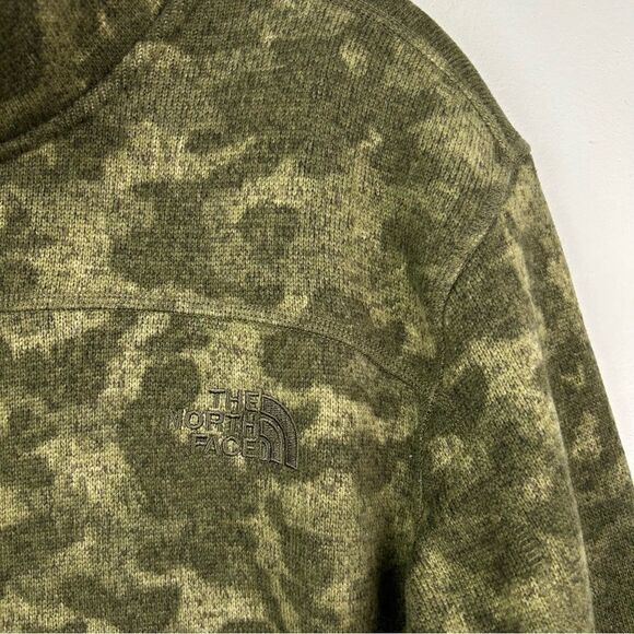 The North Face Sherpa Lined Sweater Knit 1/4 zip Fleece Pullover Jacket Men’s M - Picture 4 of 14